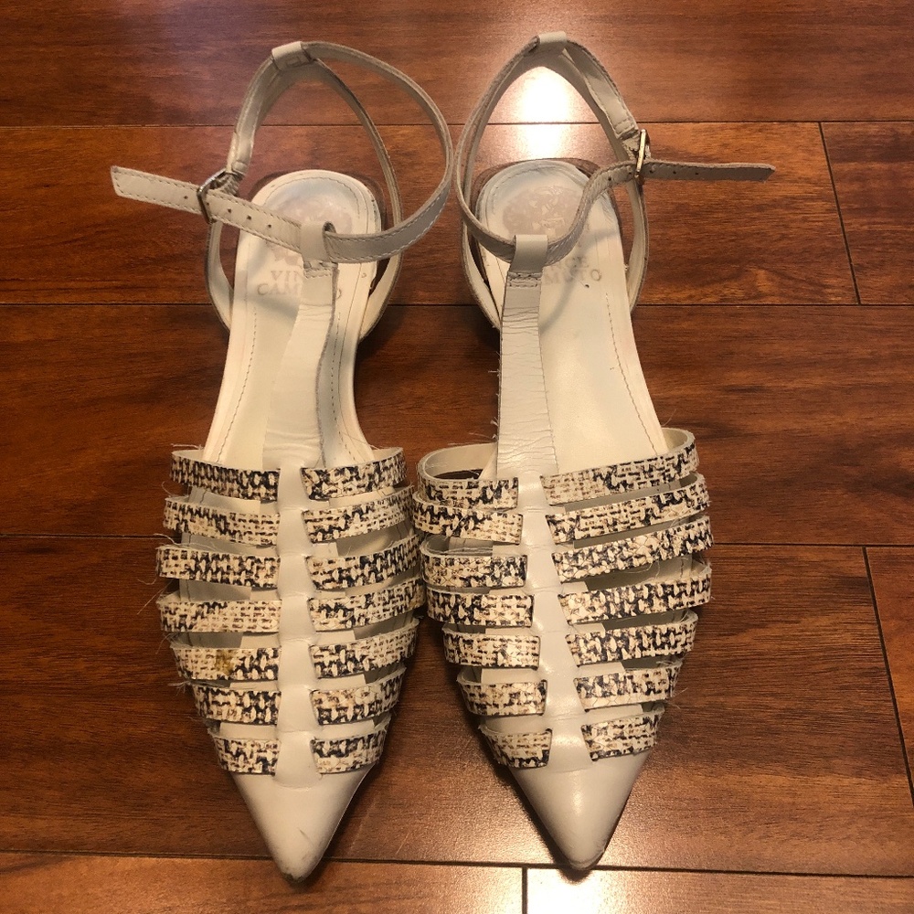 Vince Camuto Leather Snake Sandal Heels